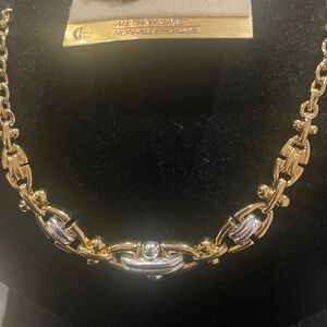 DESIGNER Gold and Silver Allergy Safe Necklace BY VENDOME